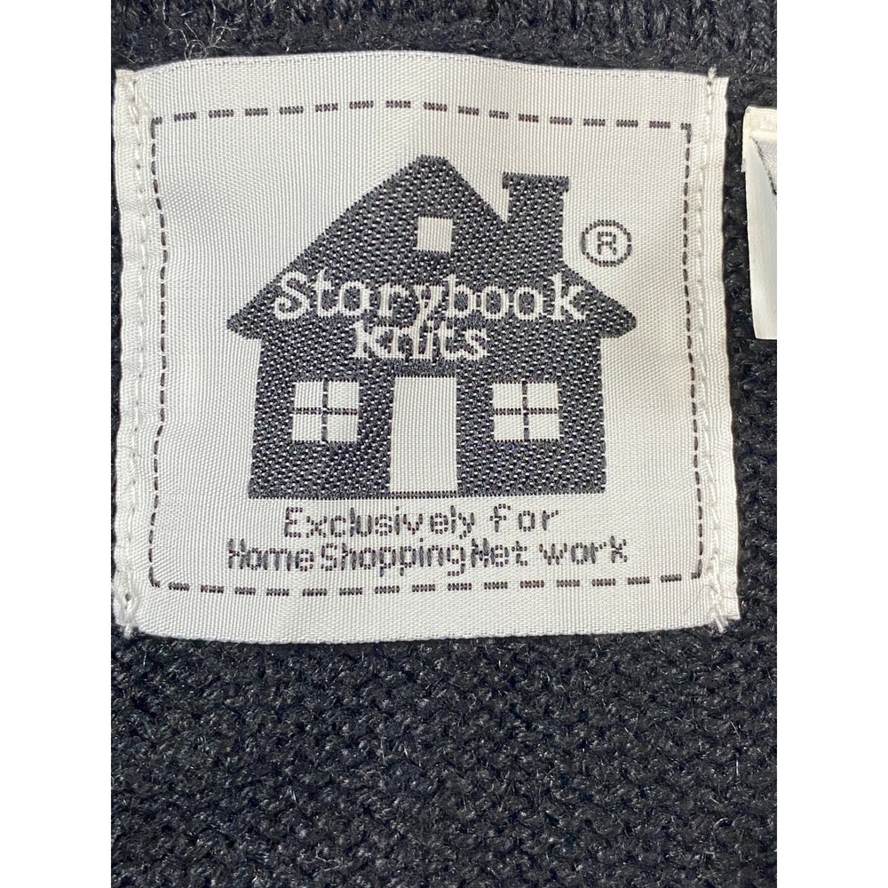 Storybook Knits Vintage Victorian Dress Cardigan Sweater Black Novelty 1X NEW - Picture 4 of 10